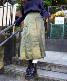 AVIREX | ≪WEB&DEPOT限定≫NYLON PLEATED COMBI SKIRT/ ナイロンプリーツコンビスカート(スカート)