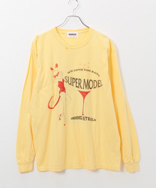 BOWWOW \"LET IT BE\" Tシャツ フェード BOW WOW（バウワウ）の「【BOWWOW / バウワウ】SUPER MODEL CAT