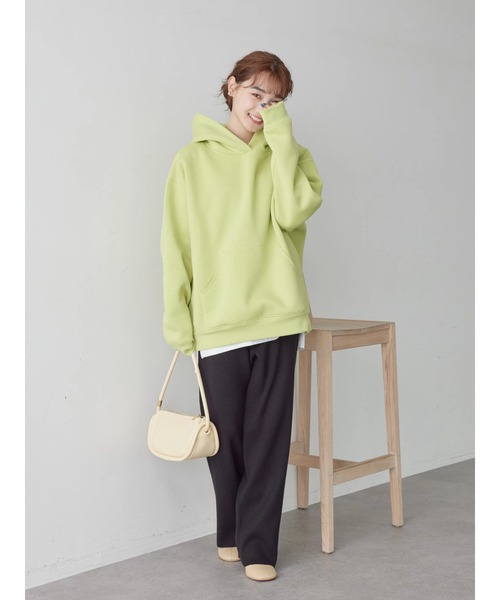 AMERICAN HOLIC（アメリカンホリック）の「フワフワ裏起毛パーカースウェット（スウェット・レディース・ライトグレー/チャコールグレー/イエロー/キャメル/ラベンダー・M/L）」の9枚目の写真