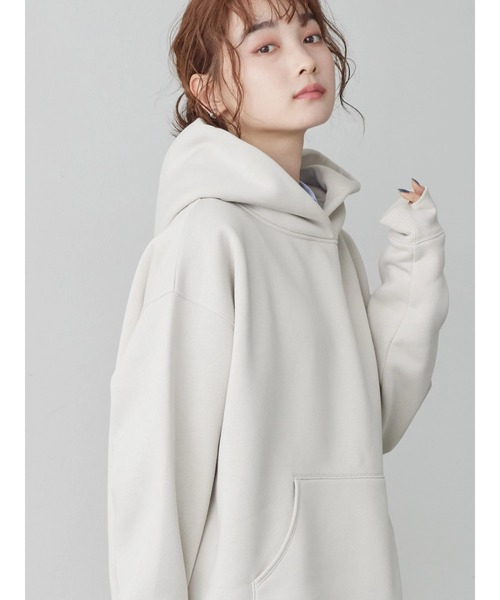 AMERICAN HOLIC（アメリカンホリック）の「フワフワ裏起毛パーカースウェット（スウェット・レディース・ライトグレー/チャコールグレー/イエロー/キャメル/ラベンダー・M/L）」の15枚目の写真