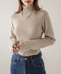 SUGAR BISKET | フィンガーホールリブタートルニット(ニット/セーター)