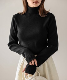 SUGAR BISKET | フィンガーホールリブタートルニット(ニット/セーター)