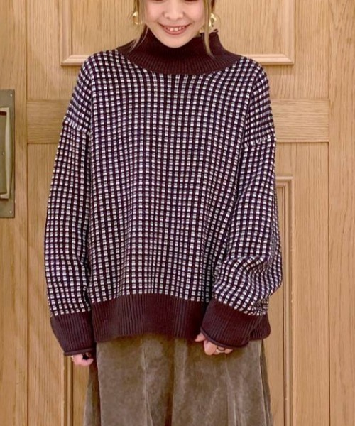 studio CLIP(スタディオクリップ)の「【お手入れラクラクニット】7ゲージロールネックニットプルオーバー(ニット/セーター・レディース・アイボリー/ライトグレー/レッド/ブラウン/マスタード/ダークブラウン・MEDIUM/LARGE)」の3枚目の写真