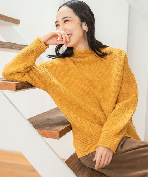 studio CLIP(スタディオクリップ)の「【お手入れラクラクニット】7ゲージロールネックニットプルオーバー(ニット/セーター・レディース・アイボリー/ライトグレー/レッド/ブラウン/マスタード/ダークブラウン・MEDIUM/LARGE)」の16枚目の写真