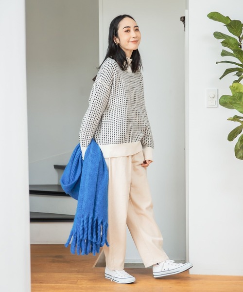 studio CLIP(スタディオクリップ)の「【お手入れラクラクニット】7ゲージロールネックニットプルオーバー(ニット/セーター・レディース・アイボリー/ライトグレー/レッド/ブラウン/マスタード/ダークブラウン・MEDIUM/LARGE)」の13枚目の写真