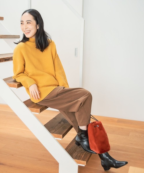 studio CLIP(スタディオクリップ)の「【お手入れラクラクニット】7ゲージロールネックニットプルオーバー(ニット/セーター・レディース・アイボリー/ライトグレー/レッド/ブラウン/マスタード/ダークブラウン・MEDIUM/LARGE)」の18枚目の写真