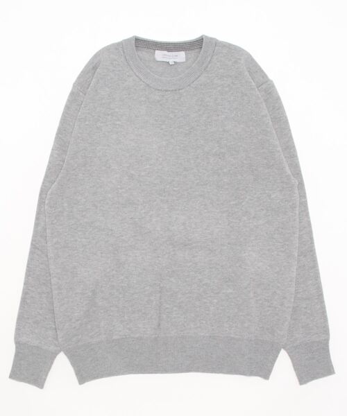 STYLEBLOCK（スタイルブロック）の「ソフトタッチＷジャガード無地クルーネックセーター（ニット/セーター・メンズ・グリーン/アイボリー/チャコール/ワイン/グレー/ブラック/グレイッシュベージュ/マスタード/ネイビー・L/M/LL）」の4枚目の写真