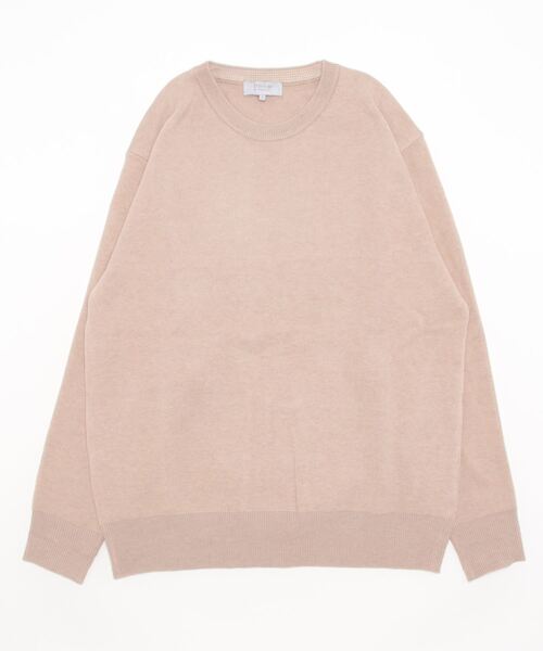 STYLEBLOCK（スタイルブロック）の「ソフトタッチＷジャガード無地クルーネックセーター（ニット/セーター・メンズ・グリーン/アイボリー/チャコール/ワイン/グレー/ブラック/グレイッシュベージュ/マスタード/ネイビー・L/M/LL）」の6枚目の写真