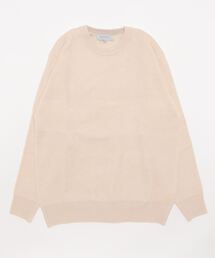 ソフトタッチＷジャガード無地クルーネックセーター