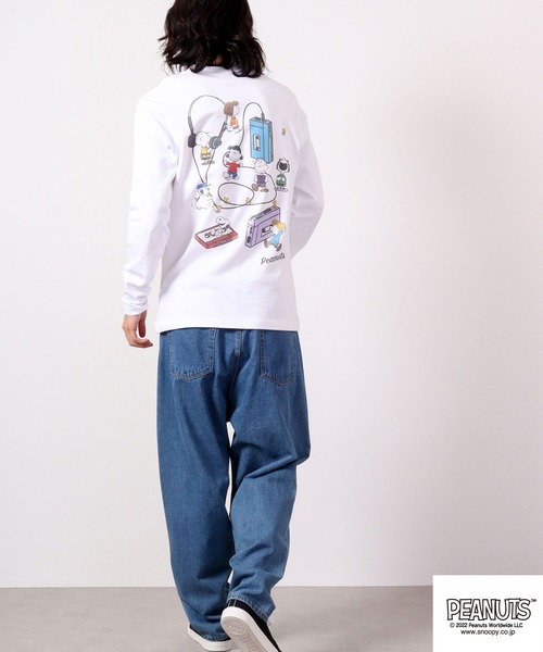 PEANUTS(ピーナッツ)の「PEANUTS スヌーピー ドロップショルダー 長袖Tシャツ(Tシャツ/カットソー・レディース・ホワイト/ホワイト系その他・L/4L/M/LL/S/3L)」の5枚目の写真