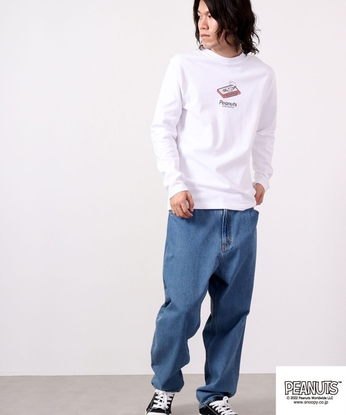 PEANUTS(ピーナッツ)の「PEANUTS スヌーピー ドロップショルダー 長袖Tシャツ(Tシャツ/カットソー・レディース・ホワイト/ホワイト系その他・L/4L/M/LL/S/3L)」の4枚目の写真