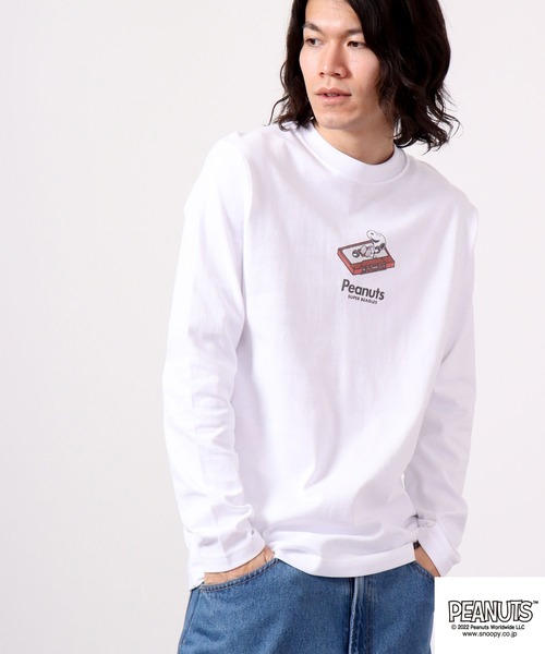 PEANUTS(ピーナッツ)の「PEANUTS スヌーピー ドロップショルダー 長袖Tシャツ(Tシャツ/カットソー・レディース・ホワイト/ホワイト系その他・L/4L/M/LL/S/3L)」の6枚目の写真