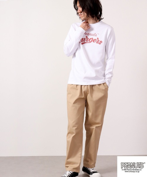 PEANUTS(ピーナッツ)の「PEANUTS スヌーピー ドロップショルダー 長袖Tシャツ(Tシャツ/カットソー・レディース・ホワイト/ホワイト系その他・L/4L/M/LL/S/3L)」の13枚目の写真