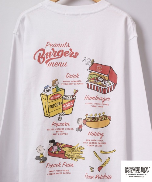 PEANUTS(ピーナッツ)の「PEANUTS スヌーピー ドロップショルダー 長袖Tシャツ(Tシャツ/カットソー・レディース・ホワイト/ホワイト系その他・L/4L/M/LL/S/3L)」の10枚目の写真