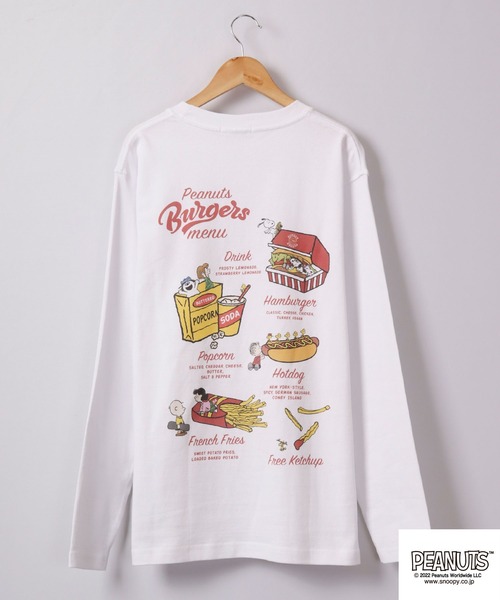 PEANUTS(ピーナッツ)の「PEANUTS スヌーピー ドロップショルダー 長袖Tシャツ(Tシャツ/カットソー・レディース・ホワイト/ホワイト系その他・L/4L/M/LL/S/3L)」の8枚目の写真
