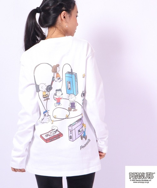 PEANUTS(ピーナッツ)の「PEANUTS スヌーピー ドロップショルダー 長袖Tシャツ(Tシャツ/カットソー・レディース・ホワイト/ホワイト系その他・L/4L/M/LL/S/3L)」の21枚目の写真