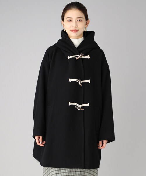 UNTITLED（アンタイトル）の「◆【UNTITLED】フーディーダッフルコート（ダッフルコート・レディース・ベージュ/ブラック・02）」の4枚目の写真