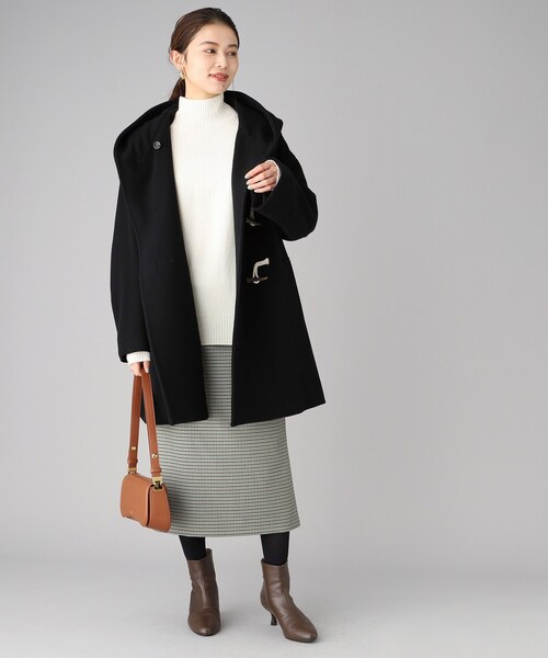 UNTITLED（アンタイトル）の「◆【UNTITLED】フーディーダッフルコート（ダッフルコート・レディース・ベージュ/ブラック・02）」の14枚目の写真