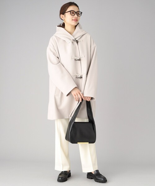 UNTITLED（アンタイトル）の「◆【UNTITLED】フーディーダッフルコート（ダッフルコート・レディース・ベージュ/ブラック・02）」の21枚目の写真