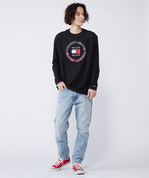 tommy jeans（トミー ジーンズ）の「リラックスアスレチックロングスリーブTシャツ（Tシャツ/カットソー・メンズ・ブラック/ネイビー/ライトグレー・LARGE/MEDIUM/SMALL/X-LARGE）」の17枚目の写真