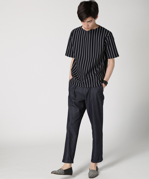 EDIFICE(エディフィス)の「◇PRODUCT F ライトレフトデニム1タッククロップドパンツ(その他パンツ・メンズ・ネイビー/グレー・50/48/46/42/44)」の15枚目の写真