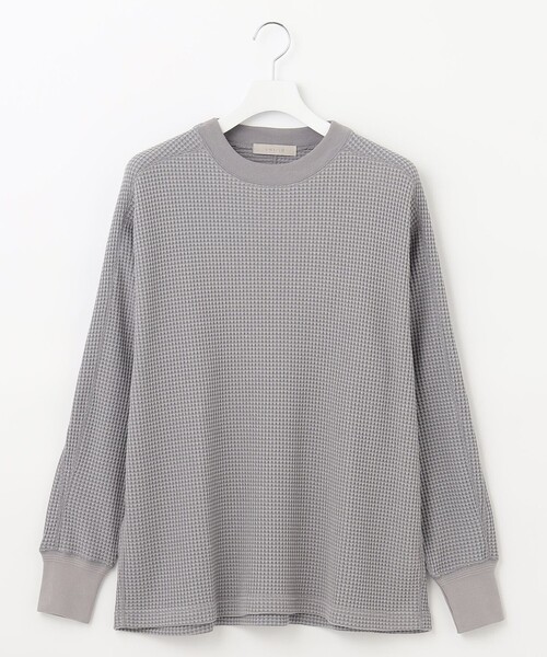 UNFILO（アンフィーロ）の「イージーケア ワッフル クルーネック（Tシャツ/カットソー・メンズ・ブラック系/ライトグレー系・SMALL/MEDIUM/LARGE/X-LARGE）」の13枚目の写真