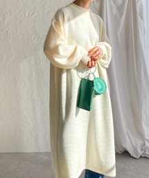 She's Closet（シーズクローゼット）の「ボリュームスリーブバックスリット長袖ロングニットワンピース（ワンピース）」