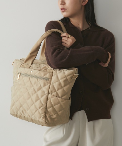 セール】キルティングバッグ / マザーズバッグ / 撥水加工 / 旅行