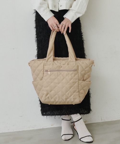 セール】キルティングバッグ / マザーズバッグ / 撥水加工 / 旅行