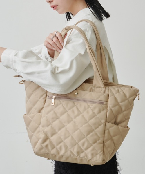 セール】キルティングバッグ / マザーズバッグ / 撥水加工 / 旅行