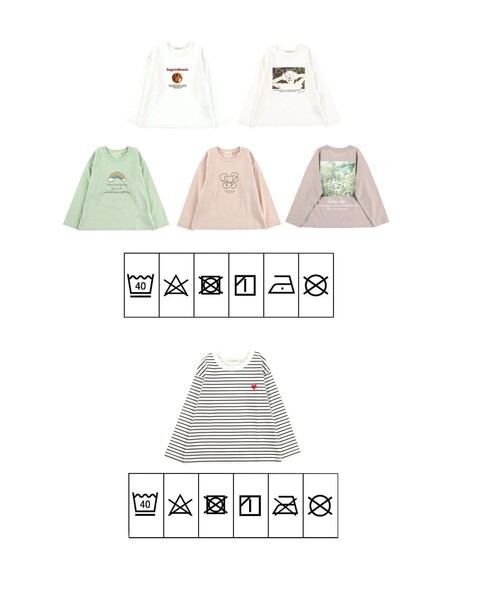 BRANSHES(ブランシェス)の「アソート長袖Tシャツ_ロンT(Tシャツ/カットソー・キッズ・ライトグリーン/オフホワイト/その他/カラフル/ピンク/サーモンピンク・110/160/100/120/140/150/130/90)」の9枚目の写真