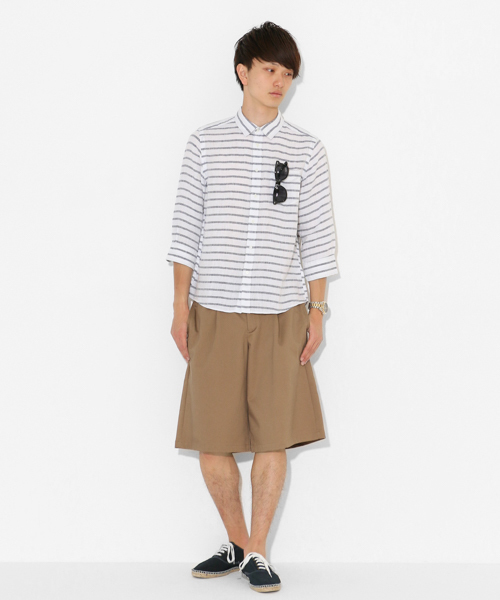 SENSE OF PLACE by URBAN RESEARCH（センスオブプレイスバイアーバンリサーチ）の「ガウチョハーフパンツ（その他パンツ・メンズ・ブラック/ベージュ/ネイビー・MEDIUM/LARGE）」の14枚目の写真