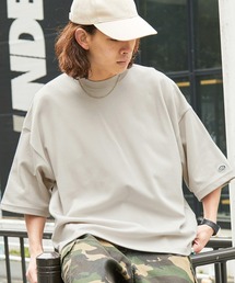 DISCUS ATHLETIC/ディスカス アスレチック ロゴ刺繍COOLMAXオーバーサイズ半袖クルーネックTシャツ