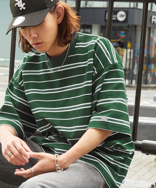 DISCUS ATHLETIC（ディスカス　アスレチック）の「DISCUS ATHLETIC/ディスカス アスレチック ロゴ刺繍COOLMAXオーバーサイズ半袖クルーネックTシャツ（Tシャツ/カットソー・メンズ・ベージュ系/カーキ/ブラック/ホワイト/ホワイト系/グリーン系・M/XL/L）」の6枚目の写真