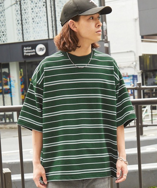 DISCUS ATHLETIC（ディスカス　アスレチック）の「DISCUS ATHLETIC/ディスカス アスレチック ロゴ刺繍COOLMAXオーバーサイズ半袖クルーネックTシャツ（Tシャツ/カットソー・メンズ・ベージュ系/カーキ/ブラック/ホワイト/ホワイト系/グリーン系・M/XL/L）」の14枚目の写真