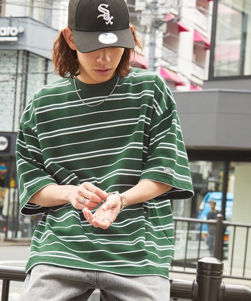 DISCUS ATHLETIC（ディスカス　アスレチック）の「DISCUS ATHLETIC/ディスカス アスレチック ロゴ刺繍COOLMAXオーバーサイズ半袖クルーネックTシャツ（Tシャツ/カットソー・メンズ・ベージュ系/カーキ/ブラック/ホワイト/ホワイト系/グリーン系・M/XL/L）」の17枚目の写真