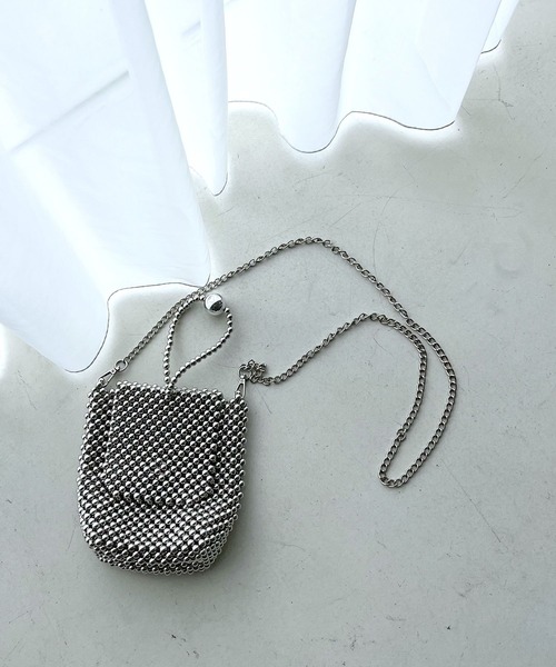 HARE（ハレ）の「メタルビーズバッグ(HARE)（ショルダーバッグ・レディース・シルバー/ブラック/シルバー系その他・FREE）」の2枚目の写真