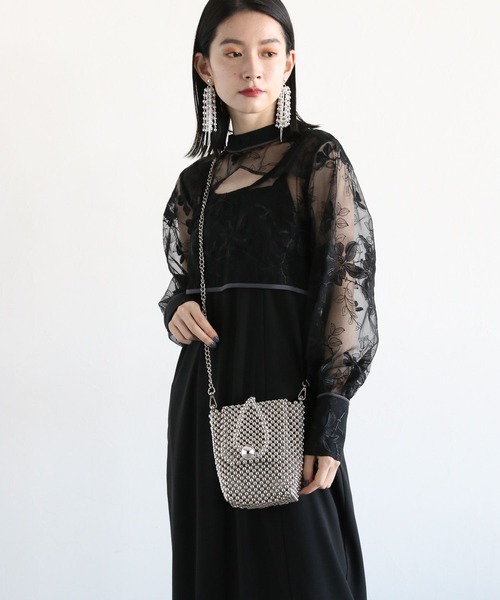 HARE（ハレ）の「メタルビーズバッグ(HARE)（ショルダーバッグ・レディース・シルバー/ブラック/シルバー系その他・FREE）」の10枚目の写真