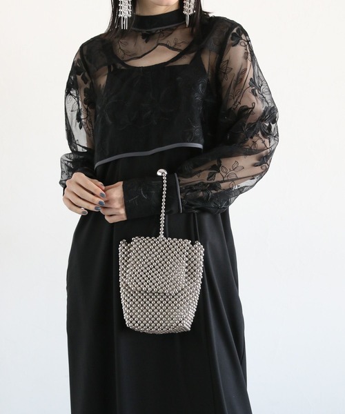 HARE（ハレ）の「メタルビーズバッグ(HARE)（ショルダーバッグ・レディース・シルバー/ブラック/シルバー系その他・FREE）」の6枚目の写真