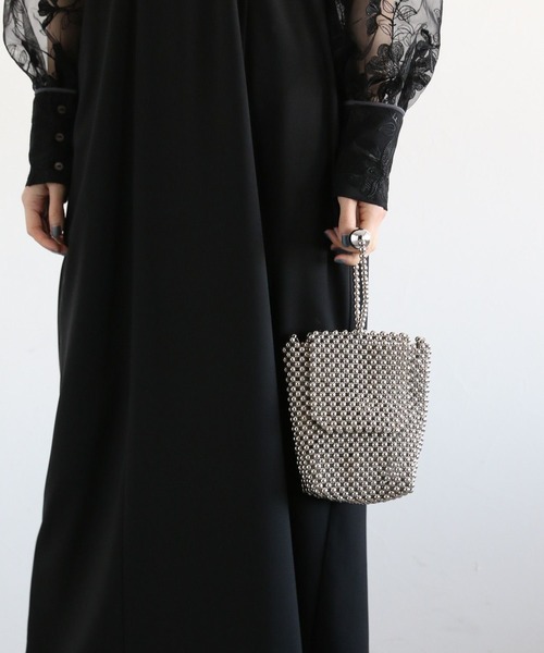 HARE（ハレ）の「メタルビーズバッグ(HARE)（ショルダーバッグ・レディース・シルバー/ブラック/シルバー系その他・FREE）」の4枚目の写真