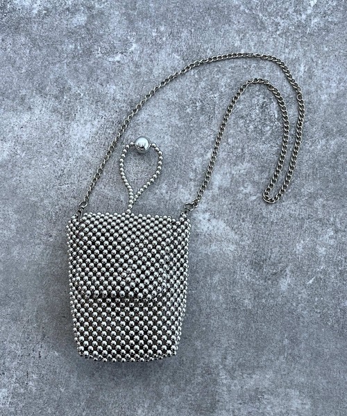 HARE（ハレ）の「メタルビーズバッグ(HARE)（ショルダーバッグ・レディース・シルバー/ブラック/シルバー系その他・FREE）」の16枚目の写真