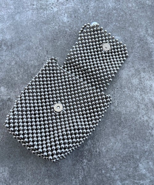 HARE（ハレ）の「メタルビーズバッグ(HARE)（ショルダーバッグ・レディース・シルバー/ブラック/シルバー系その他・FREE）」の9枚目の写真