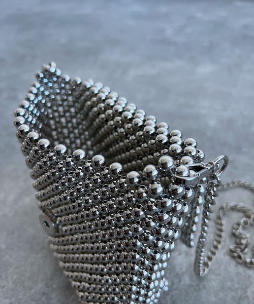HARE（ハレ）の「メタルビーズバッグ(HARE)（ショルダーバッグ・レディース・シルバー/ブラック/シルバー系その他・FREE）」の5枚目の写真