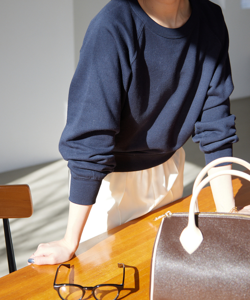 裏毛コンパクトラグランスウェット