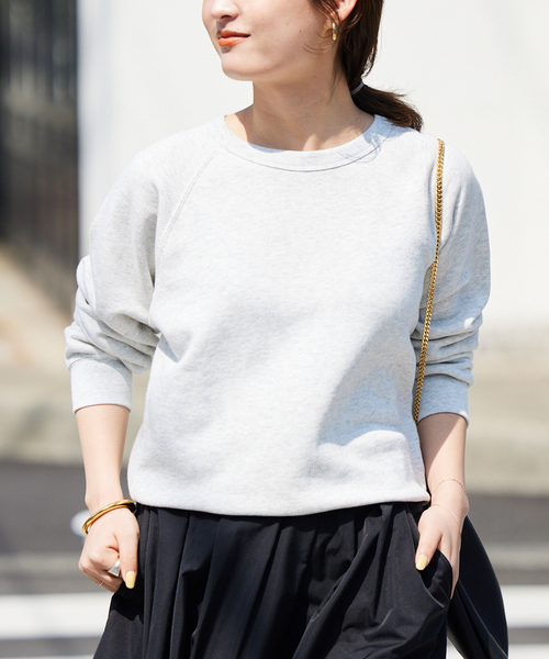 裏毛コンパクトラグランスウェット