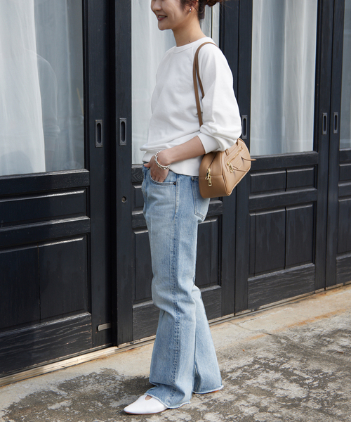 SLOBE IENA（スローブイエナ）の「裏毛コンパクトラグランスウェット（スウェット・レディース・グレー/ホワイト/ライトグリーン/ネイビー・FREE）」の7枚目の写真