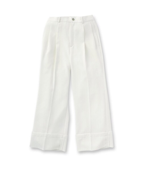 tk.TAKEO KIKUCHI（ティーケータケオキクチ）の「◆エステルツイルロールアップパンツ（その他パンツ・メンズ・オフホワイト/ブラック・01/02/03）」の5枚目の写真