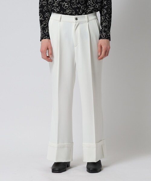 tk.TAKEO KIKUCHI（ティーケータケオキクチ）の「◆エステルツイルロールアップパンツ（その他パンツ・メンズ・オフホワイト/ブラック・01/02/03）」の6枚目の写真