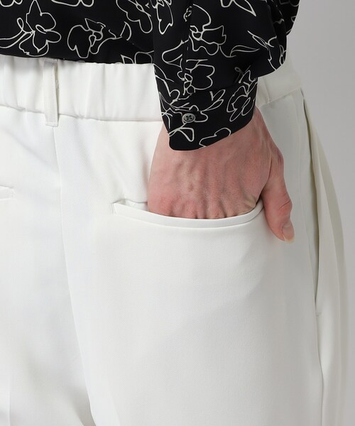 tk.TAKEO KIKUCHI（ティーケータケオキクチ）の「◆エステルツイルロールアップパンツ（その他パンツ・メンズ・オフホワイト/ブラック・01/02/03）」の10枚目の写真
