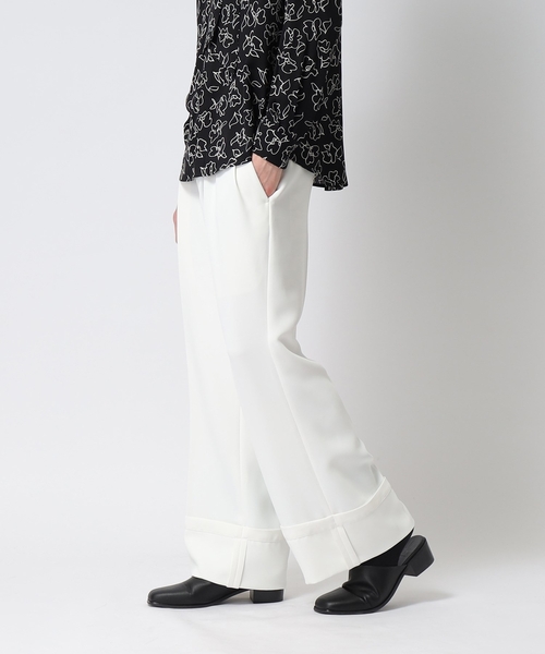 tk.TAKEO KIKUCHI（ティーケータケオキクチ）の「◆エステルツイルロールアップパンツ（その他パンツ・メンズ・オフホワイト/ブラック・01/02/03）」の13枚目の写真